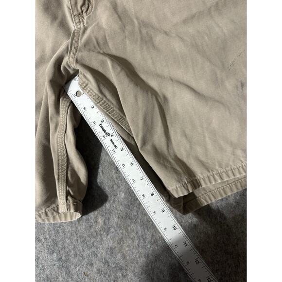 Carhartt Ripstop Shorts Mens 40 Relaxed Fit Khaki Canvas Utility Workwear - Picture 5 of 6